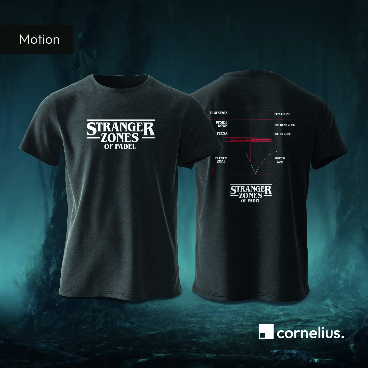 Stranger Court Padel Tee (Black)